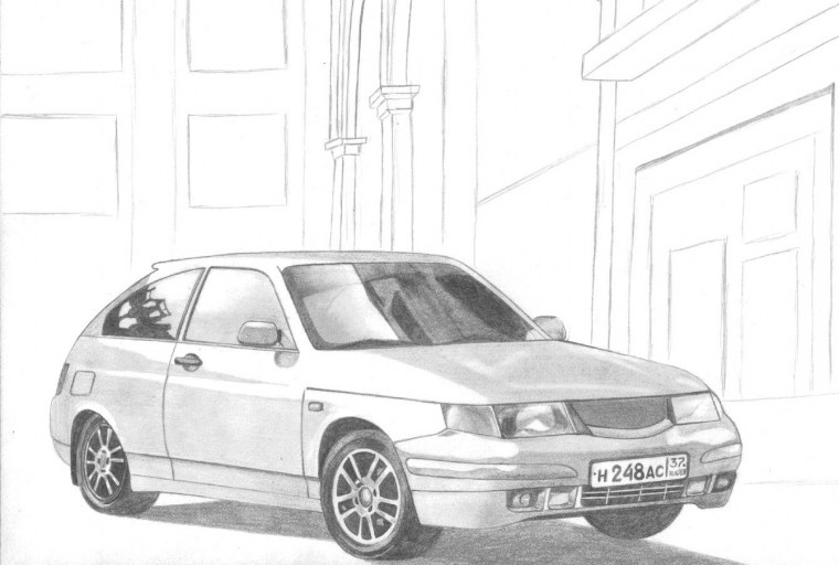 Лада Приора 2112 раскраска