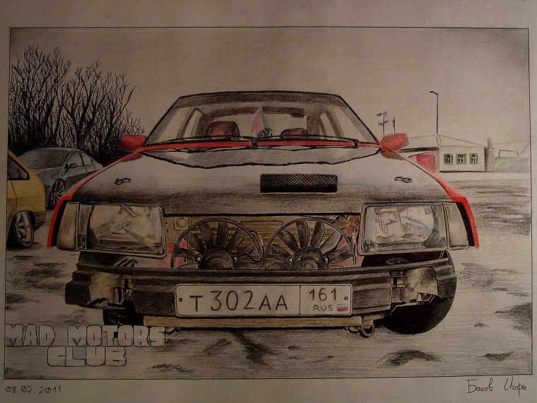 Нарисовать русские машины