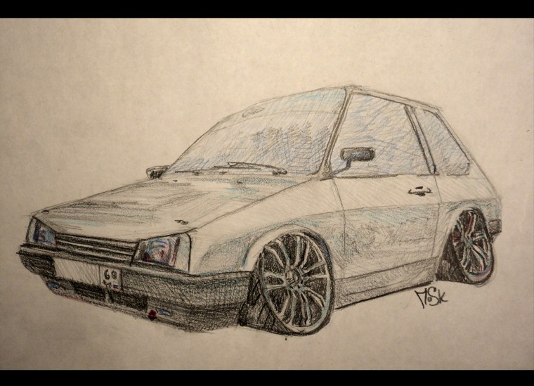 ВАЗ 2108 рисунок