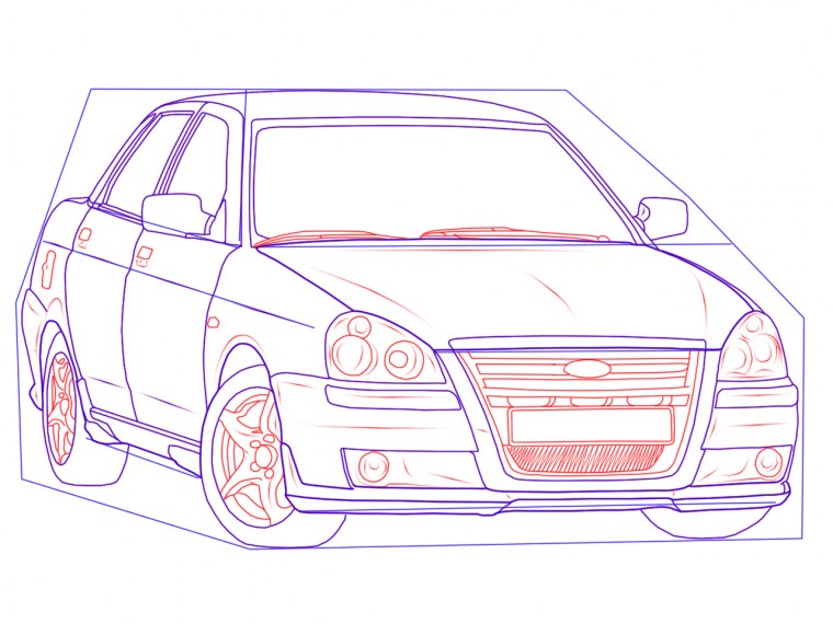 Лада Приора 2172 чертеж