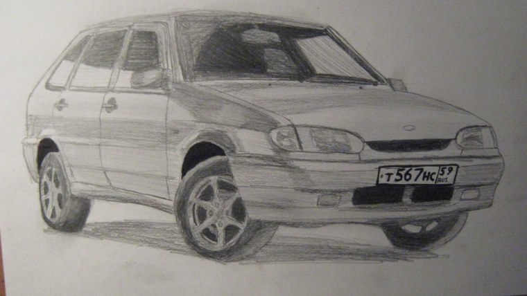 ВАЗ 2114 рисунок