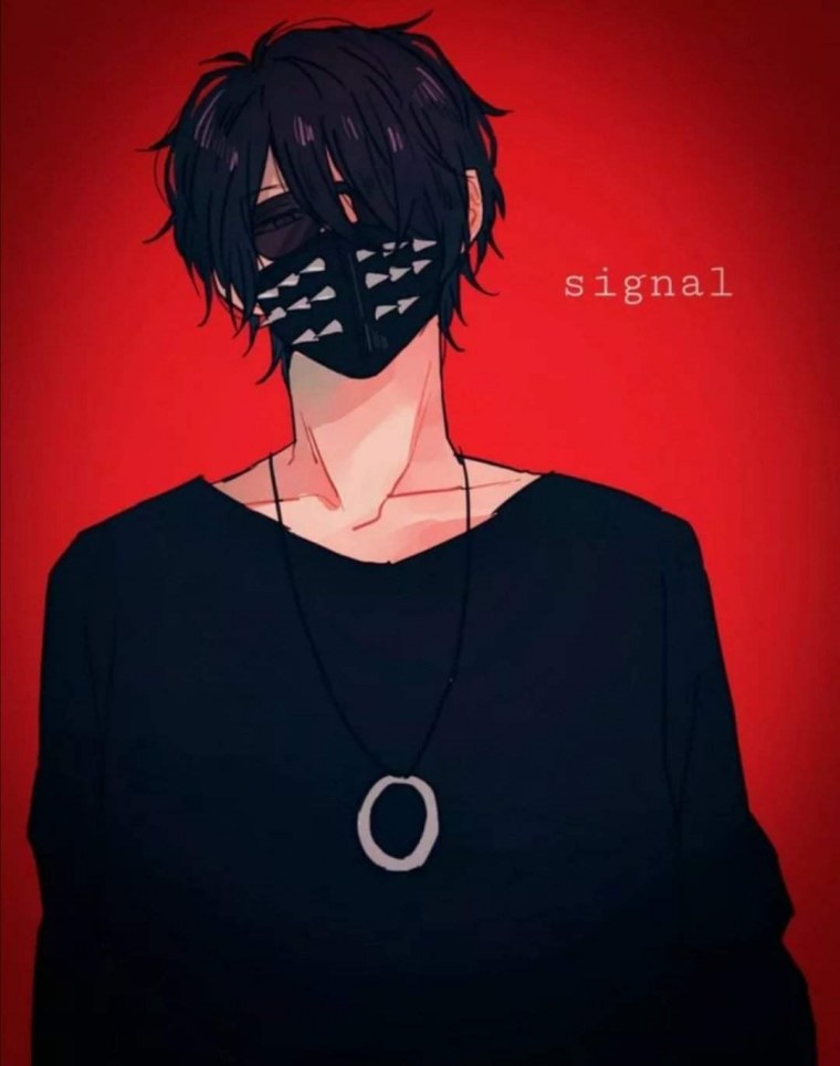 Анимешный парень в маске