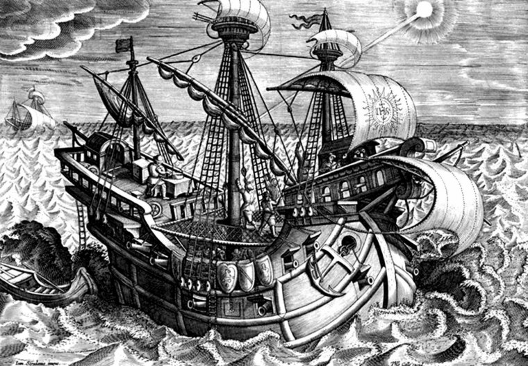 Голландские парусные транспортные суда эстамп в Холлара 1647