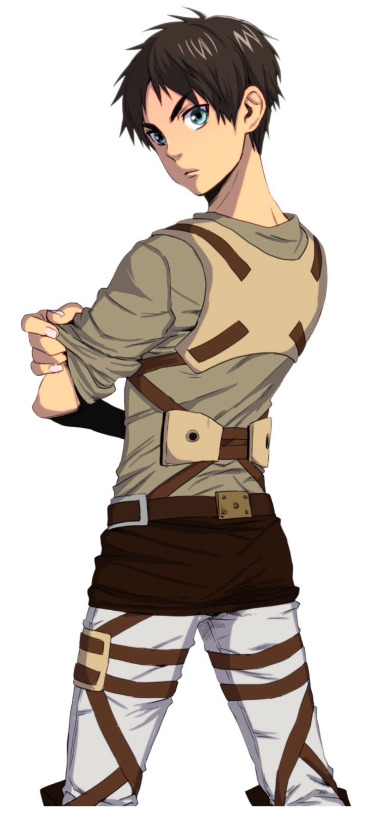 Эрен Йегер прическа