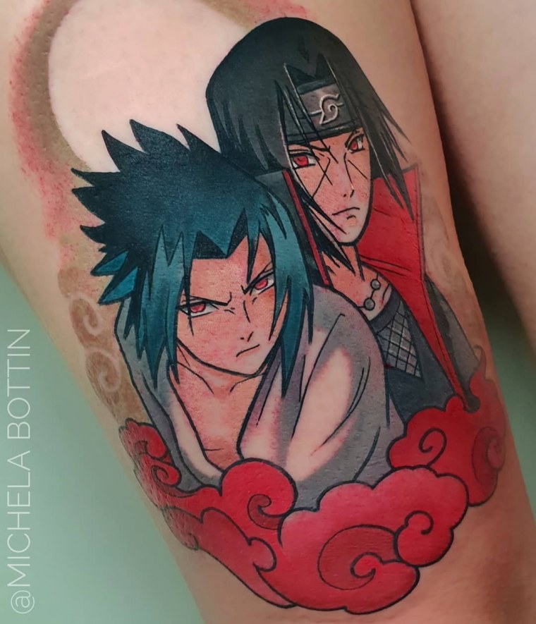 Тату Наруто Саске и Итачи