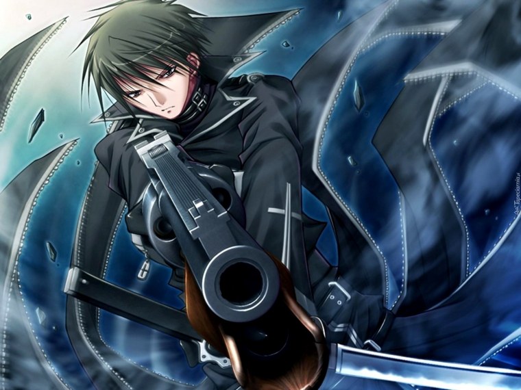 Аниме парень с пистолетом