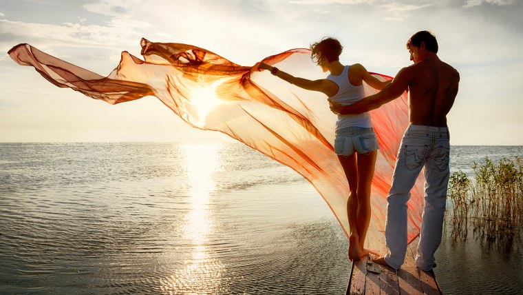 Парень и девушка космос арт