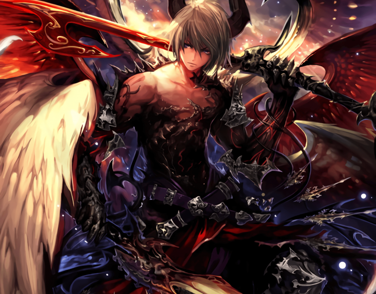 Аниме синий экзорцист Рин демон