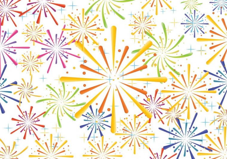 Салют на прозрачном фоне