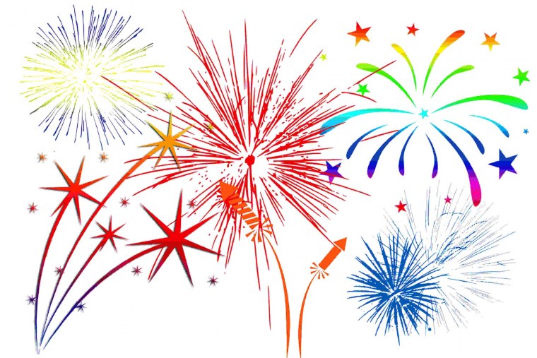 Фон с фейерверками нежный