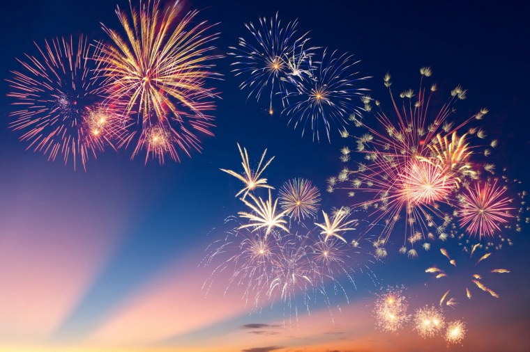 Яркий фейерверк