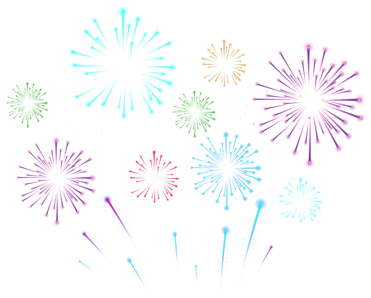 Фейерверк на Светлом фоне