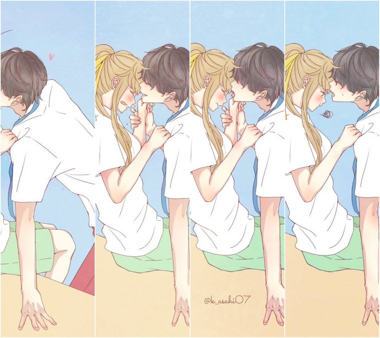 Аниме парочки в кровати