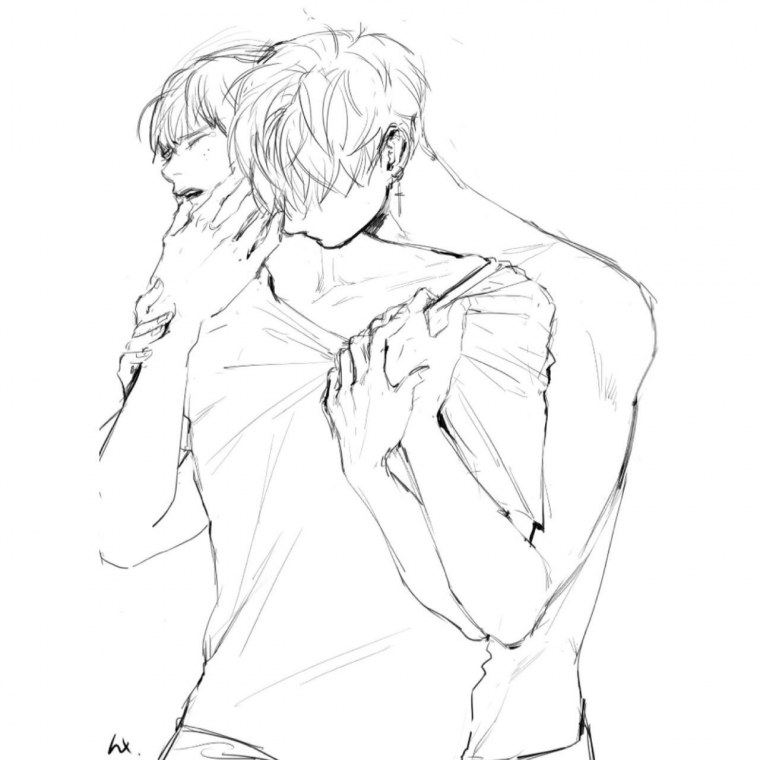 Аниме позы парней