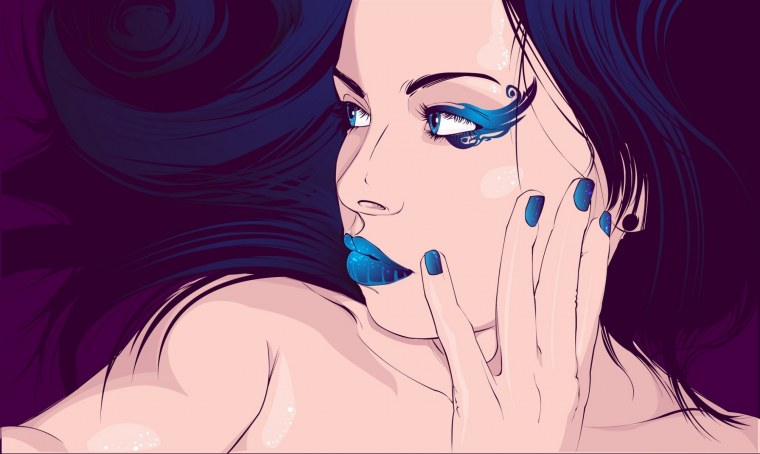 Мультяшные девушки с ногтями