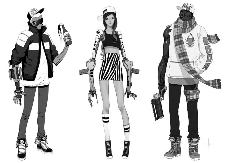 Одежда для персонажей в стиле киберпанк