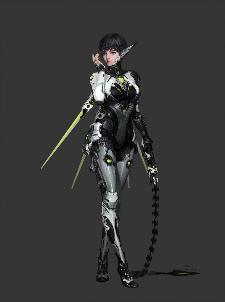 Cyberpunk одежда женская концепт Art