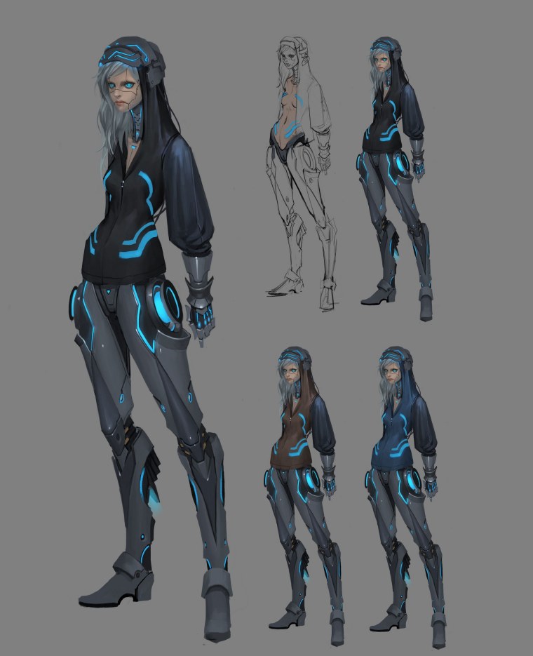 Cyberpunk костюм Concept Art