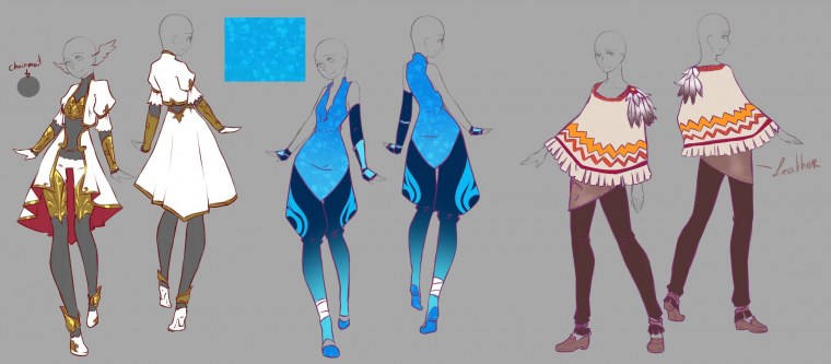 Одежда Геншин референс