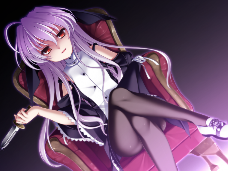 Аниме девушка сидит на троне