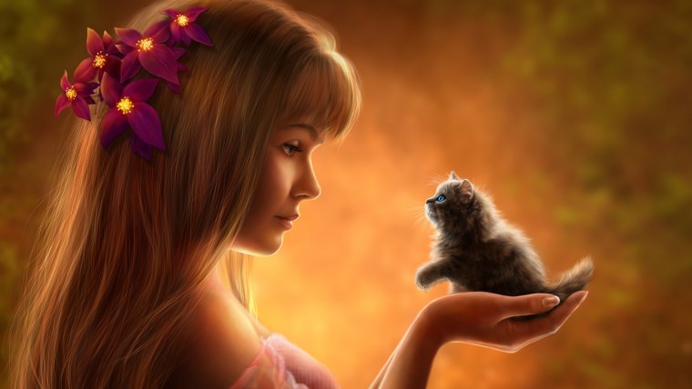 Красивая девушка абстракция