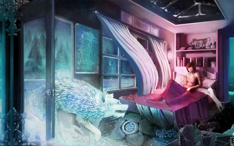 Спальня в стиле аниме