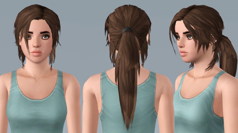 Симс 4 прическа Лары Крофт