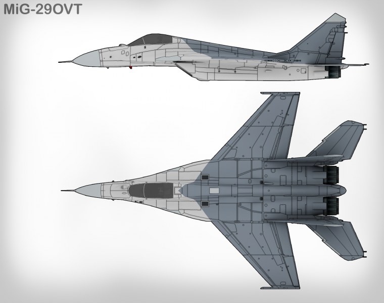 Истребитель миг 29 вид сзади
