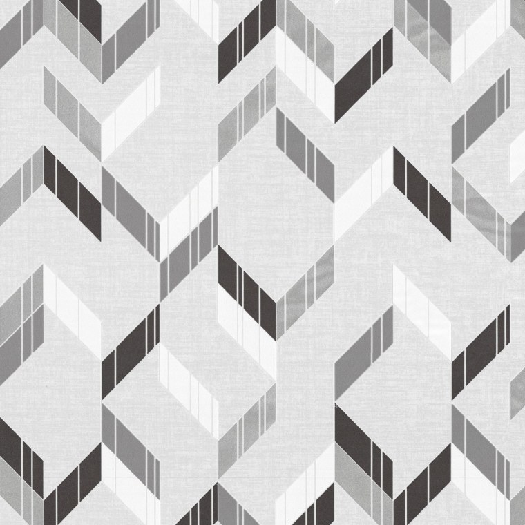 Обои с геометрическим рисунком в интерьере