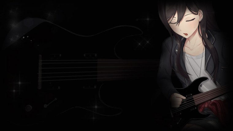 Аниме девушка в наушниках