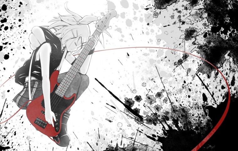 Мику Хатсуне аниме в наушниках