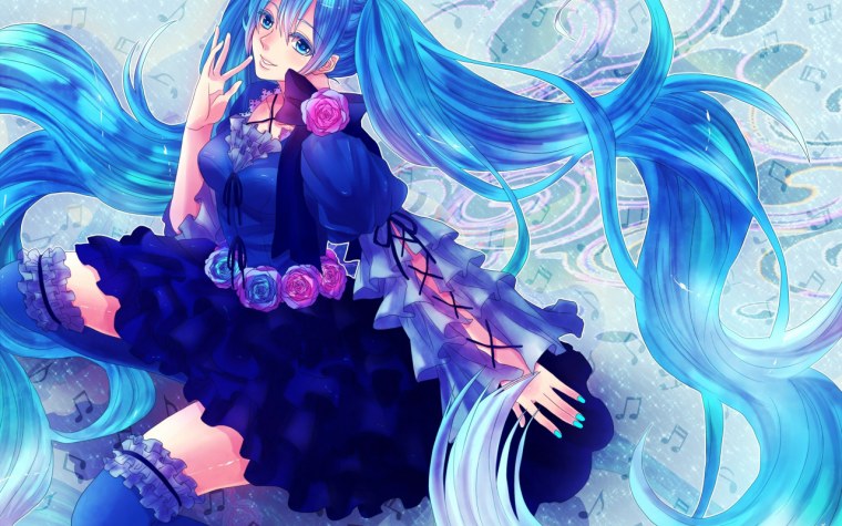 Рин голубоволосая