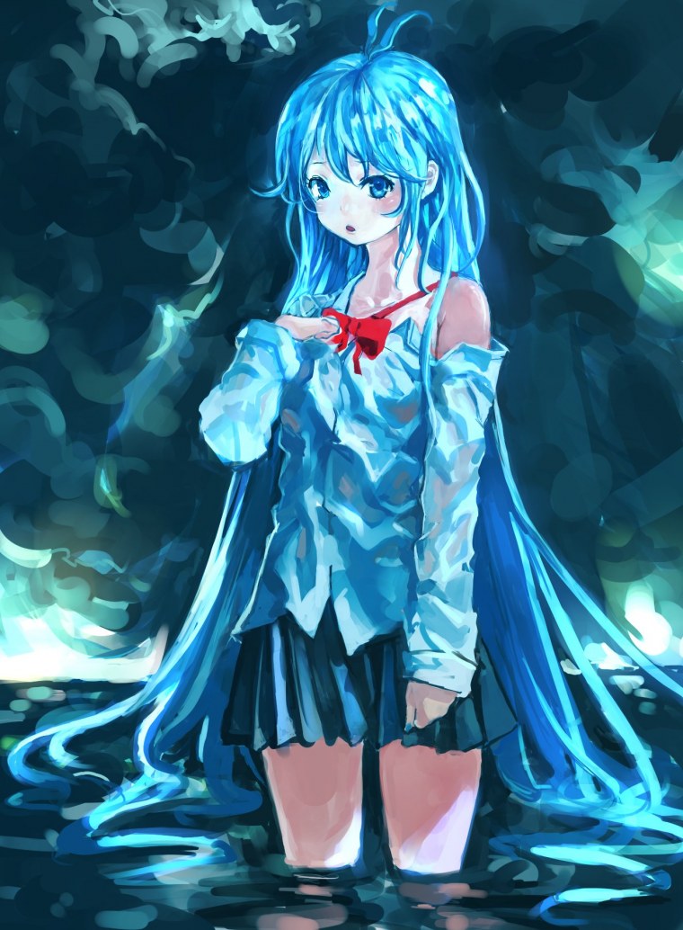 Аниме с темно синими волосами