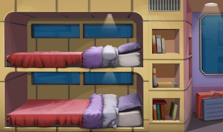 Аниме комната ночью