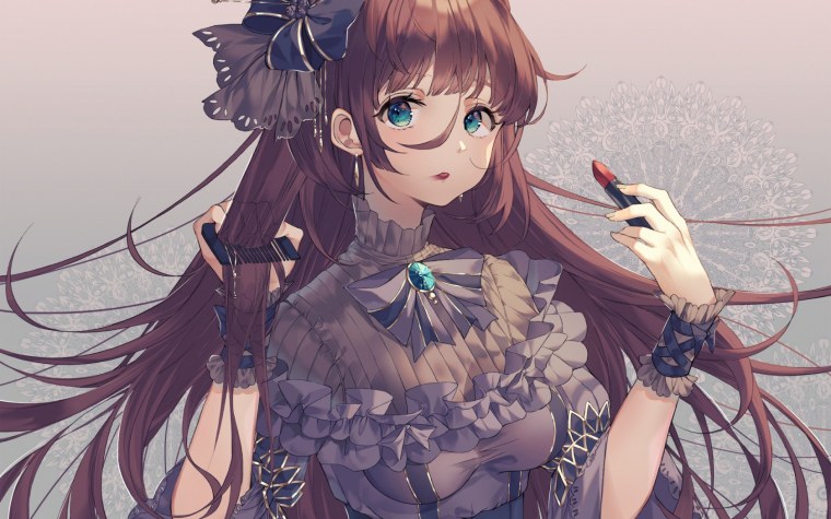 Тян с каштановыми волосами