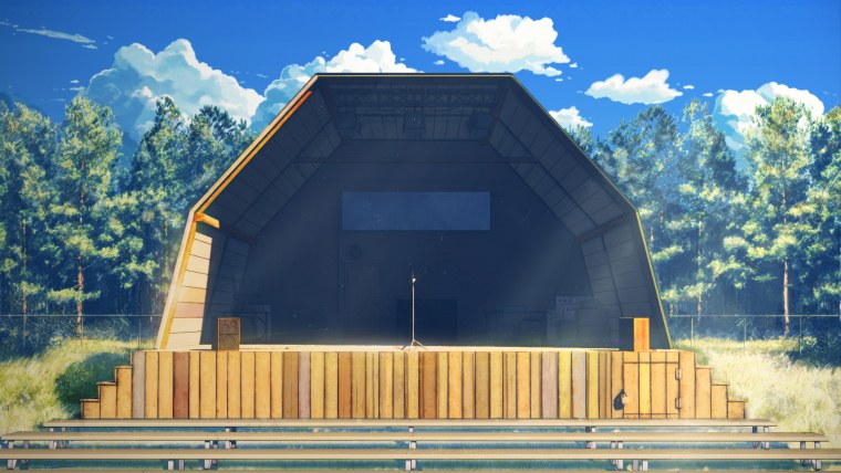 Концерт где много людей фон аниме