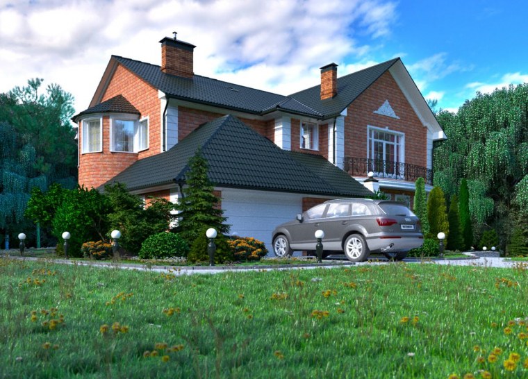 Визуализация коттеджа