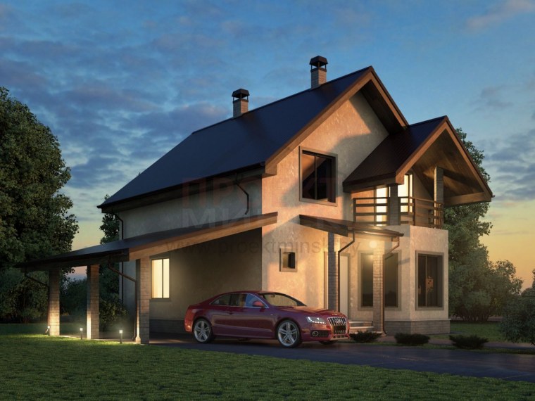 Загородный дом с гаражом