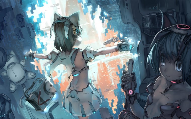 Аниме девушка андроид