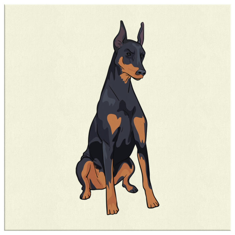 Доберман арт