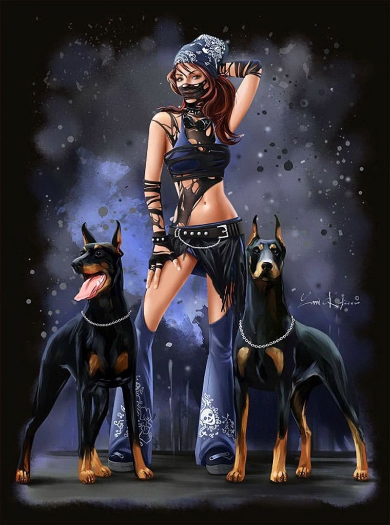 Злой Доберман арт