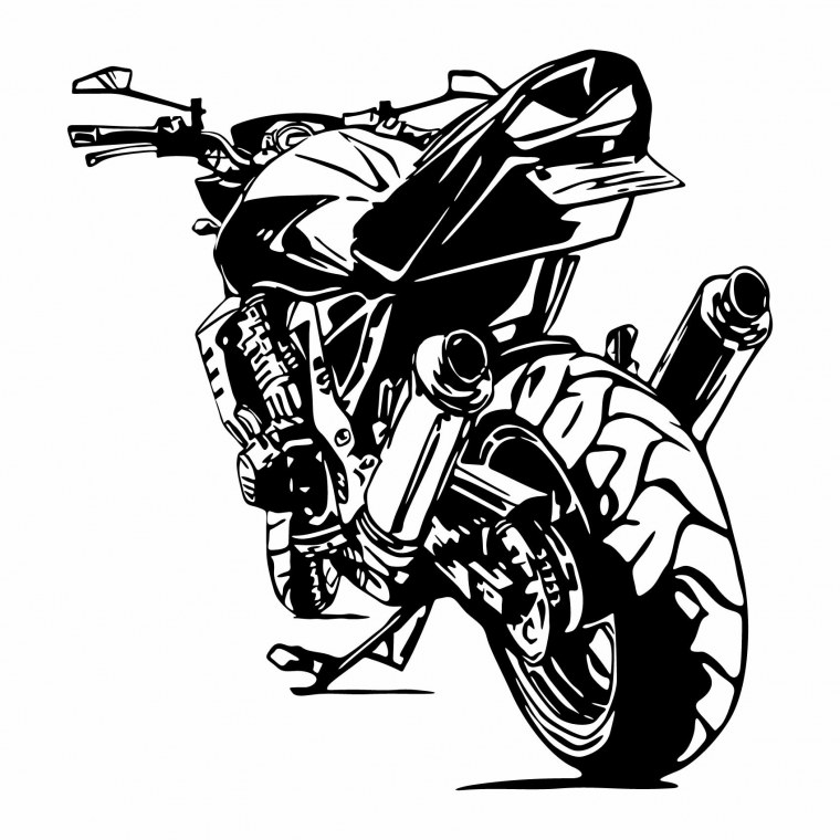 Мотоцикл векторное изображение