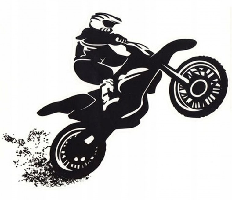 Наклейка" мотоциклист"