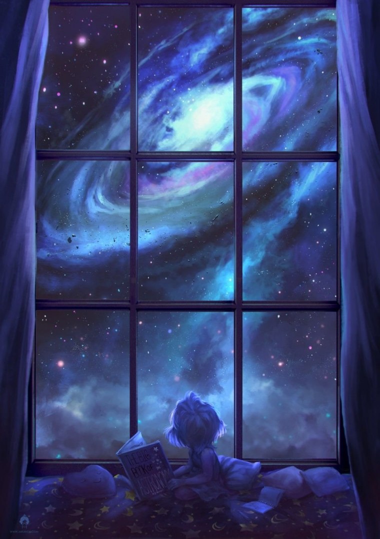 Ночное небо в окне