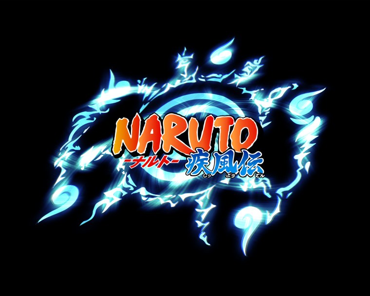 Надпись Наруто на чёрном фоне