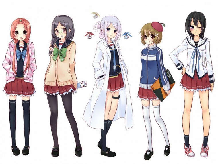 Аниме девочки в полный рост