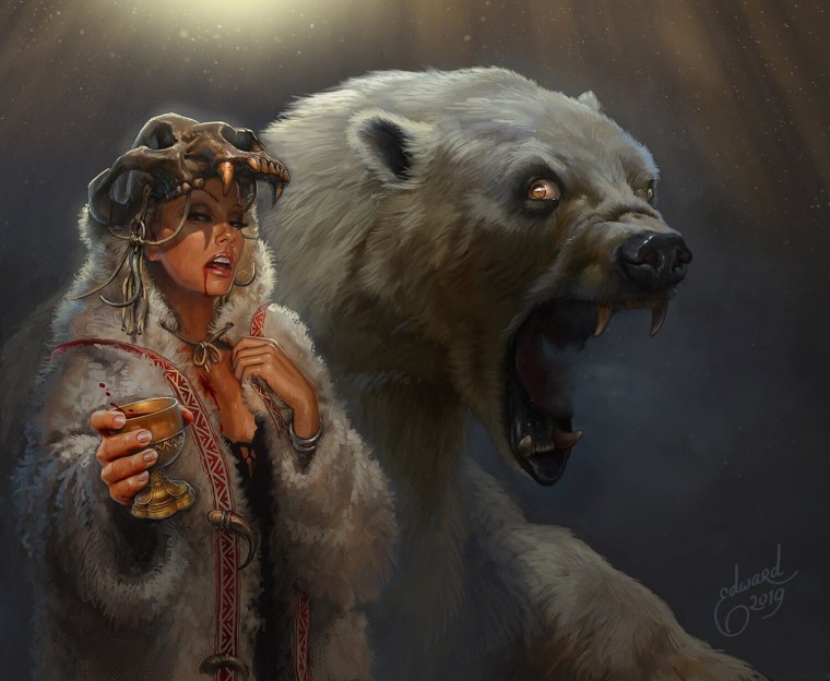 Человек медведь арт