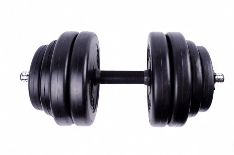 Гантели на белом фоне