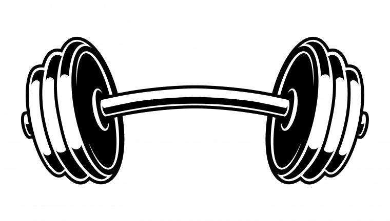 Штанга черно белая
