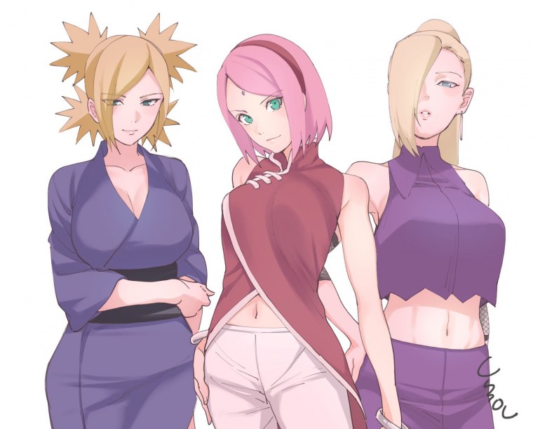 Сакура ино и Хината бикини 18